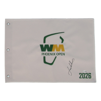 Jordan Spieth Signed 2026 Waste Management Open Golf Pin Flag (JSA) at PristineAuction.com