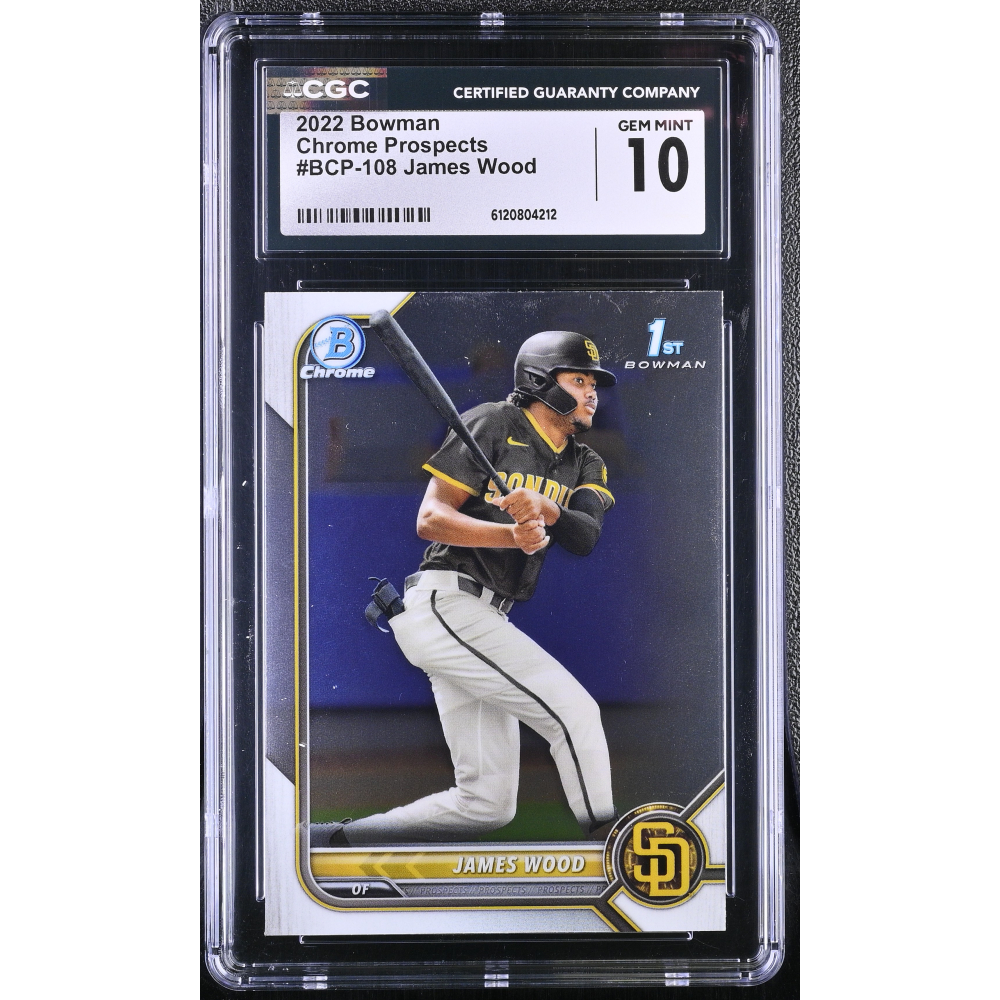 James Wood 2022 Bowman Chrome Prospects #BCP108 RC (CGC 10) at PristineAuction.com