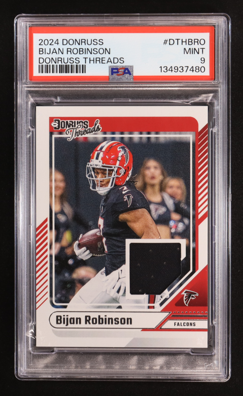 Bijan Robinson 2024 Donruss Threads #3 (PSA 9) at PristineAuction.com Bijan Robinson 2024 Donruss Threads #3 (PSA 9) at PristineAuction.com