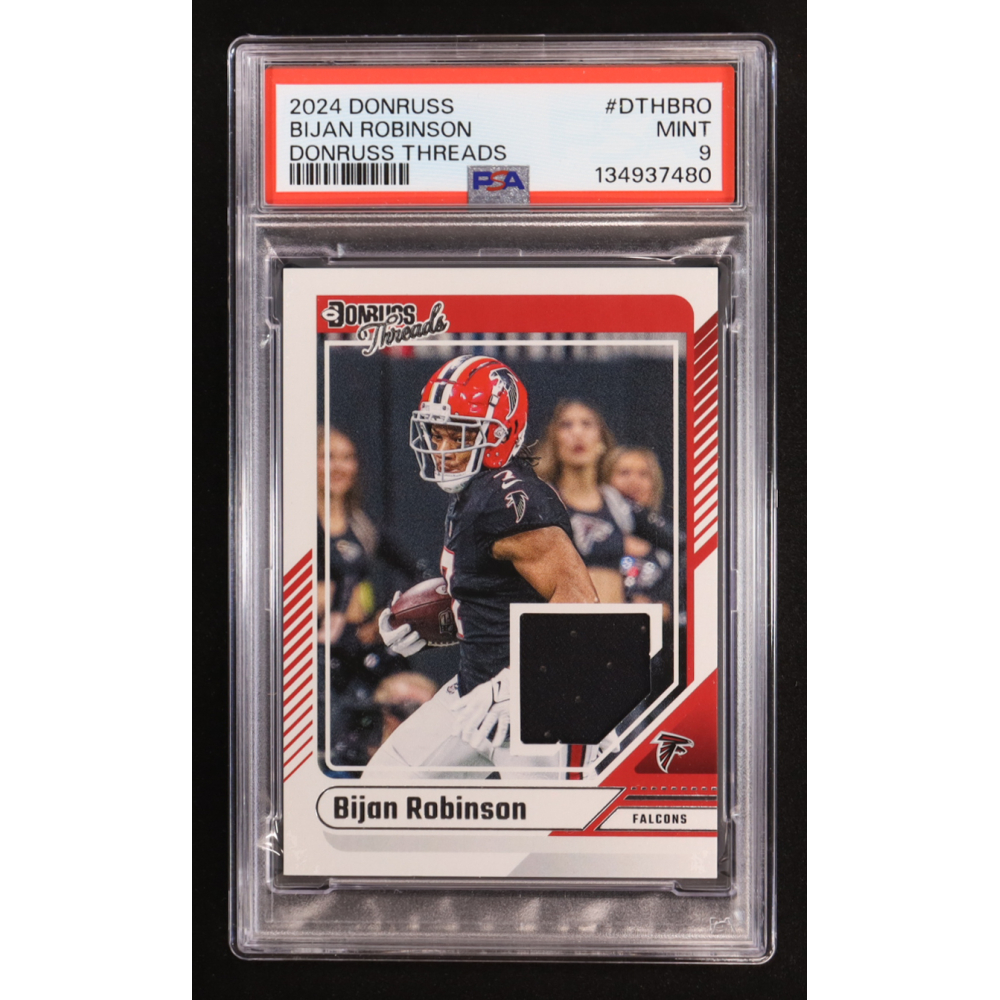 Bijan Robinson 2024 Donruss Threads #3 (PSA 9) at PristineAuction.com