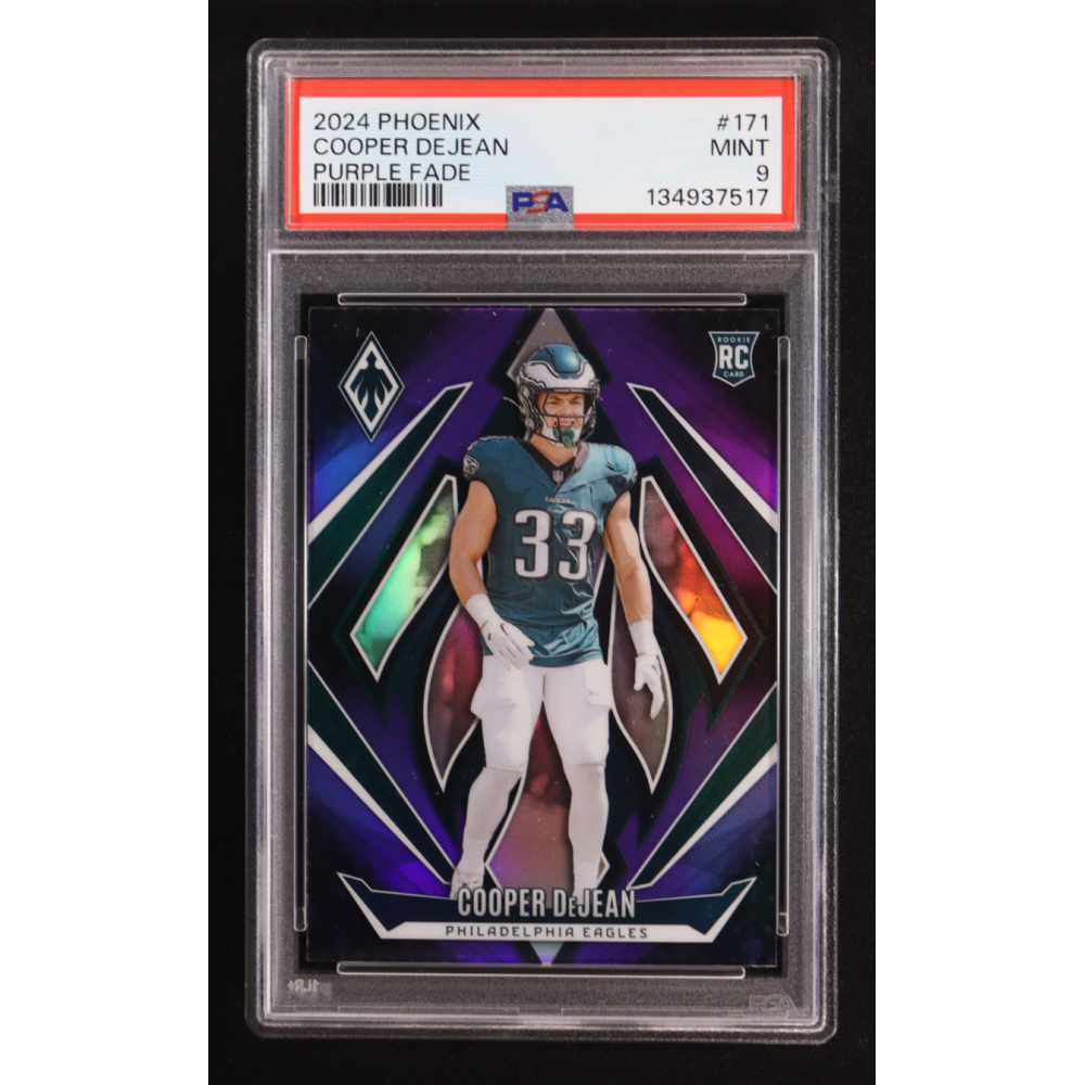 Cooper DeJean 2024 Panini Phoenix Purple Fade #171 RC (PSA 9) at PristineAuction.com