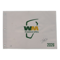 Travis Kelce Signed 2026 Waste Management Open Golf Pin Flag (JSA) at PristineAuction.com