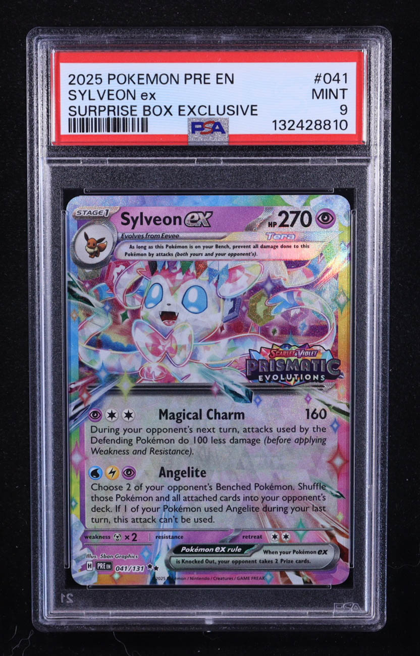 Sylveon ex 2025 Pokemon TCG Scarlet & Violet Prismatic Evolutions Promos #041 (PSA 9) at PristineAuction.com Sylveon ex 2025 Pokemon TCG Scarlet & Violet Prismatic Evolutions Promos #041 (PSA 9) at PristineAuction.com