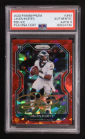 Jalen Hurts Signed 2020 Panini Prizm Prizms Red Ice #343 RC (PSA) at PristineAuction.com