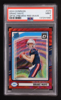 Drake Maye 2024 Donruss Optic Rated Rookies Preview Red Wave #379 RC (PSA 9) at PristineAuction.com
