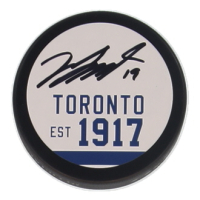 Jason Spezza Signed Maple Leafs Logo Hockey Puck (JSA) at PristineAuction.com