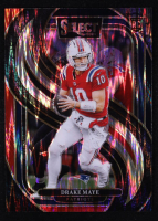 Drake Maye 2024 Select Prizm Black and Red Shock #113 RC at PristineAuction.com