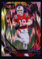 Drake Maye 2024 Select Prizm Red and Yellow Shock #218 RC at PristineAuction.com