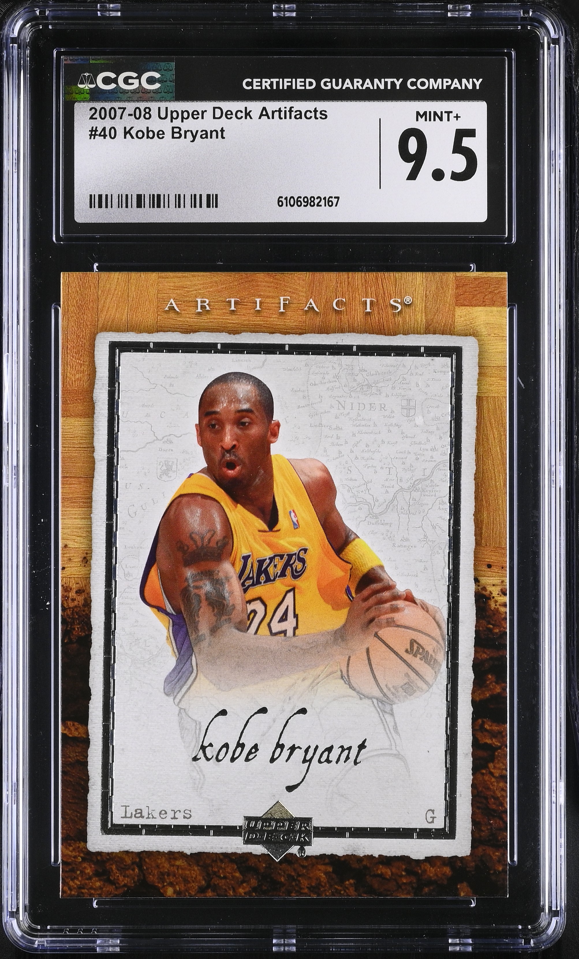 Kobe Bryant 2007-08 Upper Deck Artifacts #40 (CGC 9.5) at PristineAuction.com Kobe Bryant 2007-08 Upper Deck Artifacts #40 (CGC 9.5) at PristineAuction.com