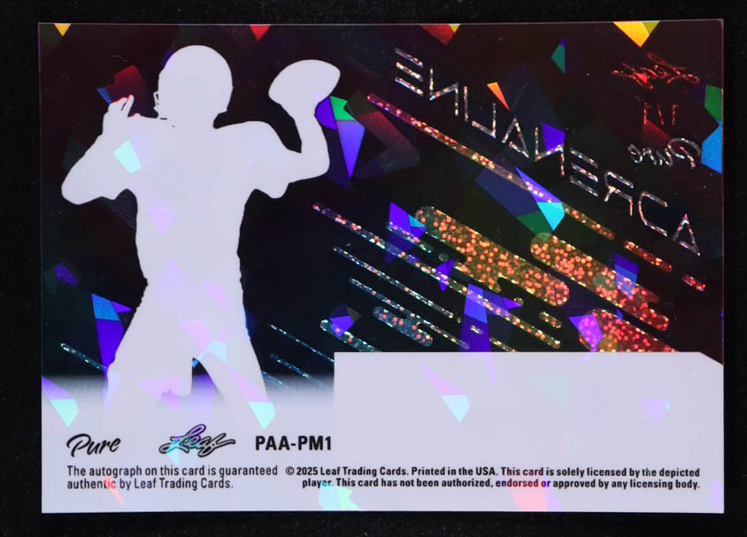 Peyton Manning 2025 Leaf Pure Pure Adrenaline Autographs Crystal Rainbow #PAAPM1 #1/1 at PristineAuction.com Peyton Manning 2025 Leaf Pure Pure Adrenaline Autographs Crystal Rainbow #PAAPM1 #1/1 at PristineAuction.com
