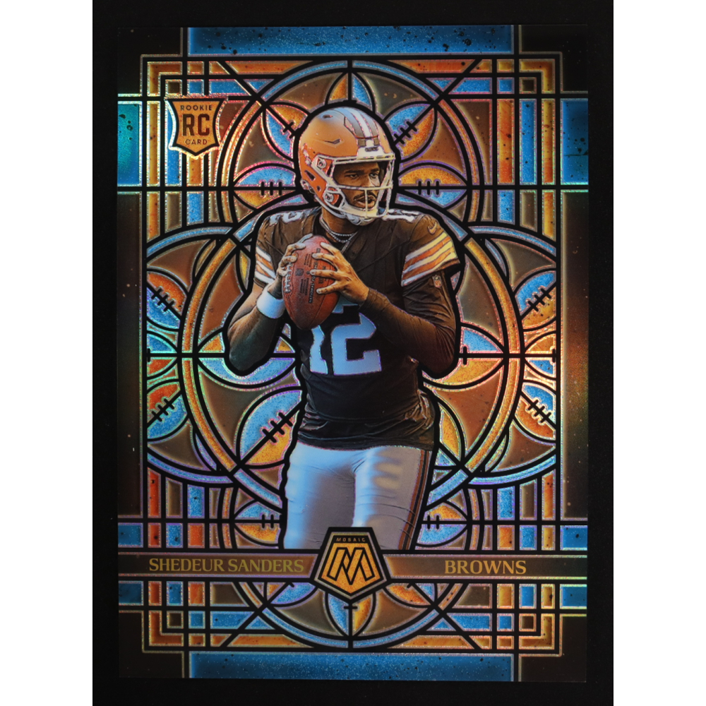 Shedeur Sanders 2025 Panini Mosaic #7 RC Jumbo at PristineAuction.com