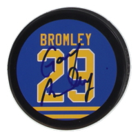Gary Bromley Signed Sabres Logo Hockey Puck (JSA) at PristineAuction.com
