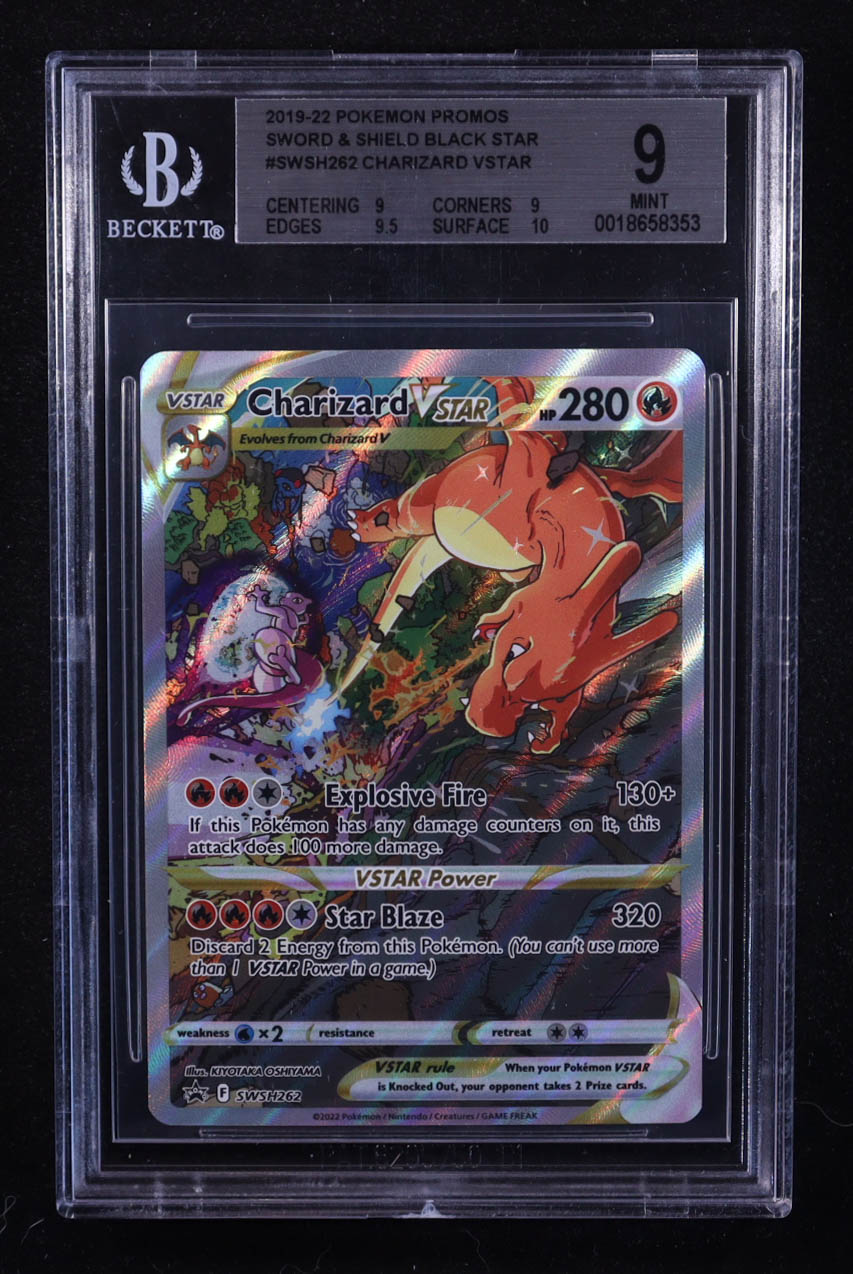 Charizard VSTAR 2019-22 Pokemon Sword and Shield Black Star Promos #SWSH262 (BGS 9) at PristineAuction.com Charizard VSTAR 2019-22 Pokemon Sword and Shield Black Star Promos #SWSH262 (BGS 9) at PristineAuction.com