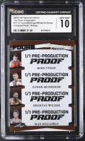 Mike Tyson / Conor McGregor / Deontay Wilder / Max Holloway 2025 Leaf Signature Series The Fours Autographs Pre-Production Proof Orange #T4-16 #1/1 (CGC 10) at PristineAuction.com