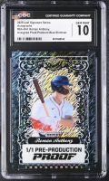 Roman Anthony 2025 Leaf Signature Series Autographs Pre-Production Proof Platinum Blue Shimmer #BA-RA1 #1/1 RC (CGC 10) at PristineAuction.com