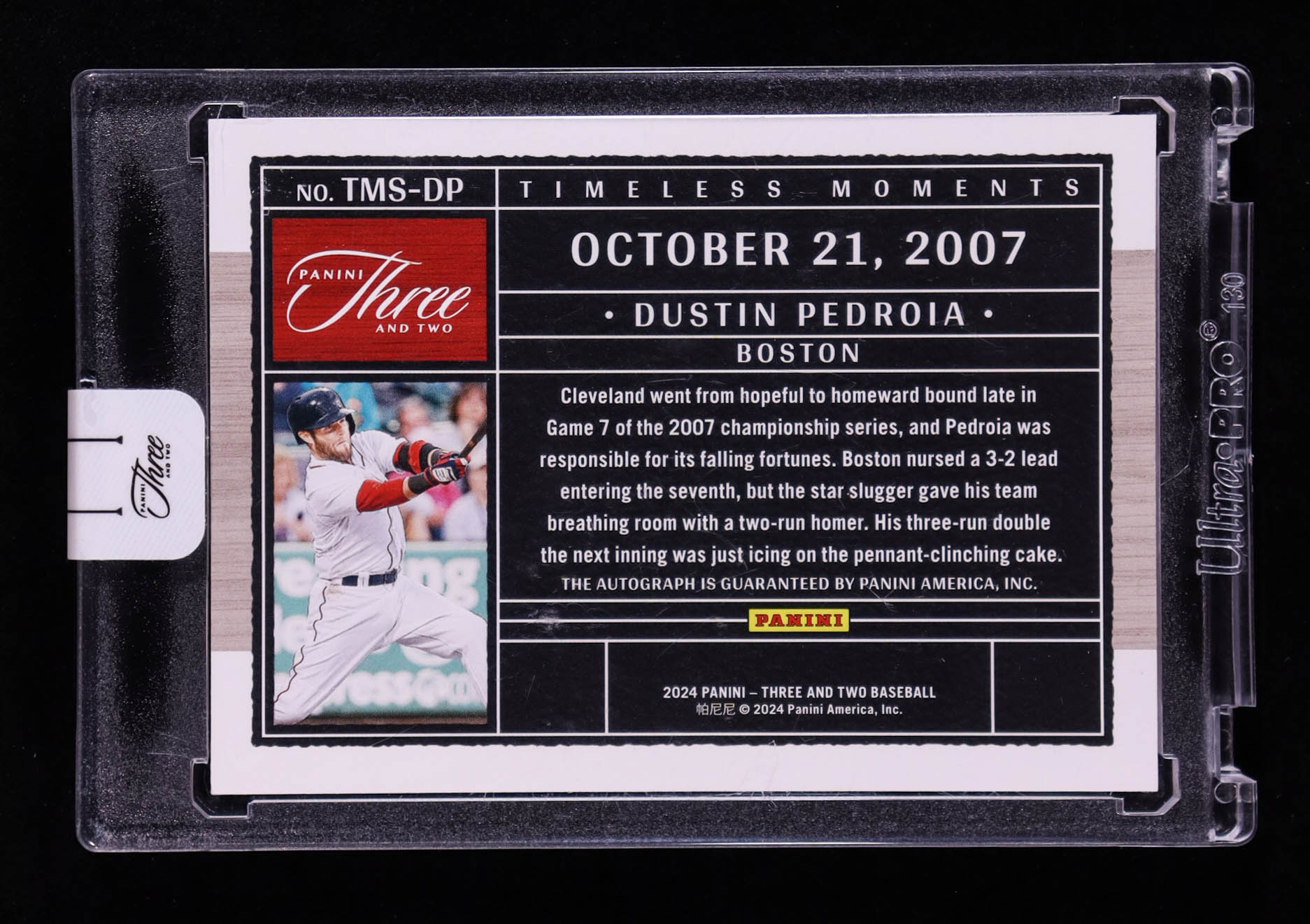 Dustin Pedroia 2024 Panini Three and Two Timeless Moments Signatures Holo Gold #18 #10/10 at PristineAuction.com Dustin Pedroia 2024 Panini Three and Two Timeless Moments Signatures Holo Gold #18 #10/10 at PristineAuction.com