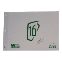 Min Woo Lee Signed 2026 Waste Management Open Golf Pin Flag (JSA) at PristineAuction.com