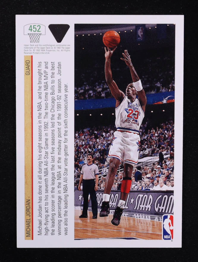 Michael Jordan 1991-92 Upper Deck East All Star #452 at PristineAuction.com Michael Jordan 1991-92 Upper Deck East All Star #452 at PristineAuction.com