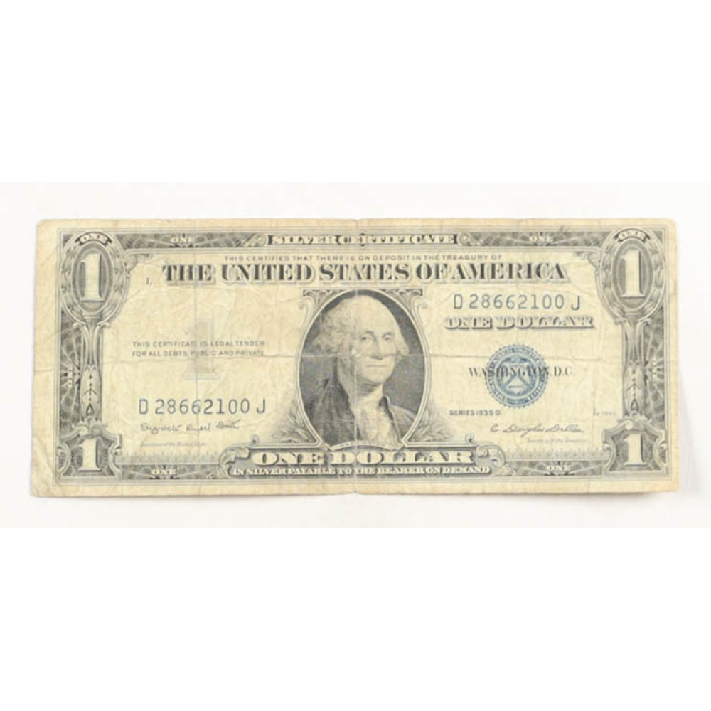 1935-G United States $1 One Dollar Silver Certificate - Blue Seal at PristineAuction.com