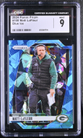 Matt LaFleur 2024 Panini Prizm Prizms Blue Ice #108 #81/99 (CGC 9) at PristineAuction.com
