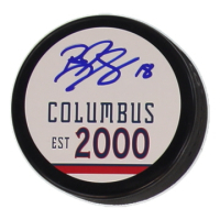 R. J. Umberger Signed Blue Jackets Logo Hockey Puck (JSA) at PristineAuction.com