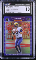 J.J. McCarthy 2023 Leaf Web Exclusives Pro Set Gold Purple #PSG-41 #01/15 RC (CGC 10) at PristineAuction.com