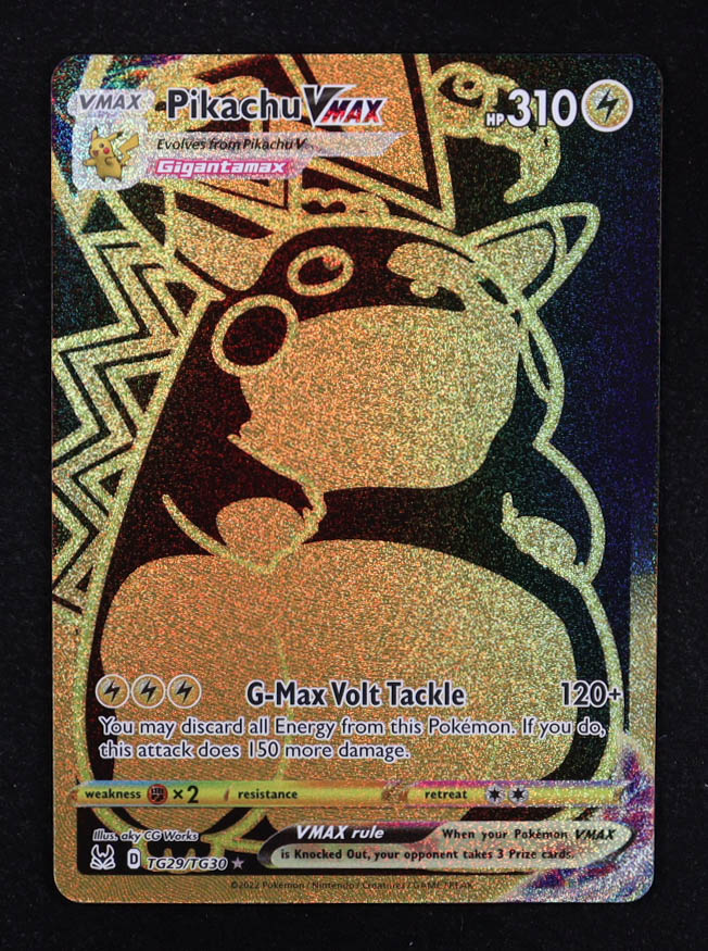 Pikachu VMAX 2022 Pokemon TCG Sword & Shield Lost Origin #TG29 GOLD TGUR at PristineAuction.com Pikachu VMAX 2022 Pokemon TCG Sword & Shield Lost Origin #TG29 GOLD TGUR at PristineAuction.com