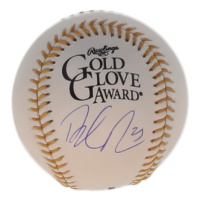 Dylan Moore Signed Gold Glove Award Logo Baseball (JSA) at PristineAuction.com