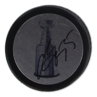 Sergei Gonchar Signed Stanley Cup Logo Hockey Puck (JSA) at PristineAuction.com