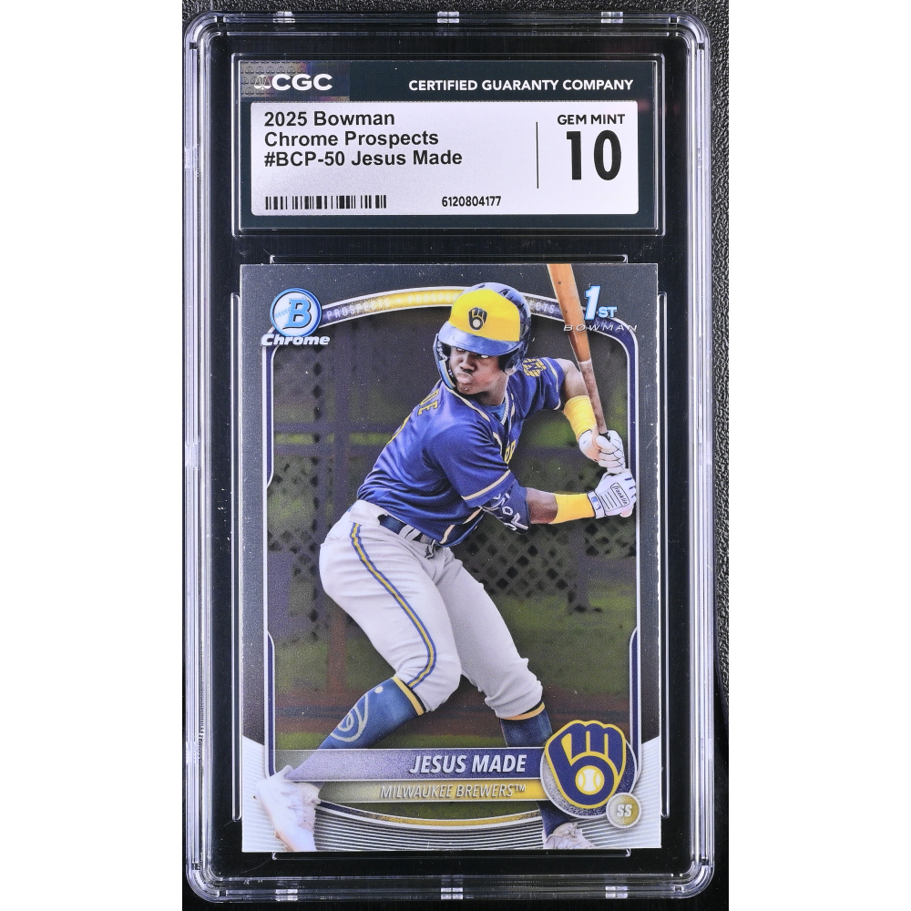 Jesus Made 2025 Bowman Chrome Prospects #BCP50 RC (CGC 10) at PristineAuction.com