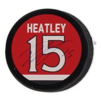 Dany Heatley Signed Senators Logo Hockey Puck (JSA) at PristineAuction.com