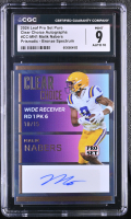 Malik Nabers 2024 Leaf Pro Set Pure Clear Choice Autographs Prismatic Bronze Spectrum #CCMN1 #10/15 RC (CGC 9 | Autograph Grade CGC 10) at PristineAuction.com