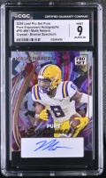 Malik Nabers 2024 Leaf Pro Set Pure Pure Enjoyment Autographs Crystal Bronze Spectrum #PEMN1 #6/8 RC (CGC 9 | Autograph Grade 10) at PristineAuction.com