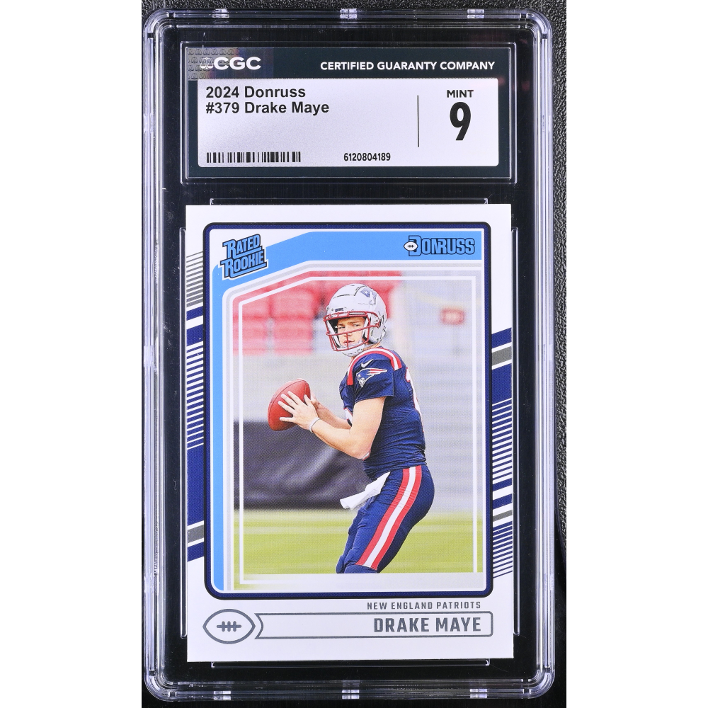 Drake Maye 2024 Donruss #379 RR RC (CGC 9) at PristineAuction.com