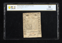 1786 6 Shillings Rhode Island Colonial Note (PCGS VF30) at PristineAuction.com
