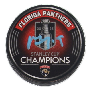 Matthew Tkachuk Signed Panthers 2025 Stanley Cup Champions Commemorative Hockey Puck (JSA) at PristineAuction.com Matthew Tkachuk Signed Panthers 2025 Stanley Cup Champions Commemorative Hockey Puck (JSA) at PristineAuction.com