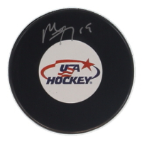 Matthew Tkachuk Signed Team USA Logo Hockey Puck (JSA) at PristineAuction.com