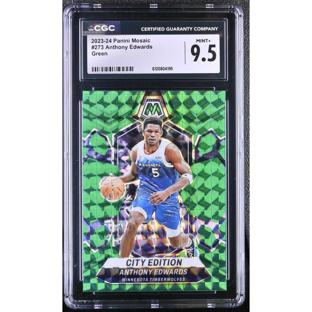 Anthony Edwards 2023-24 Panini Mosaic Mosaic Green City Edition #273 (CGC 9.5) at PristineAuction.com