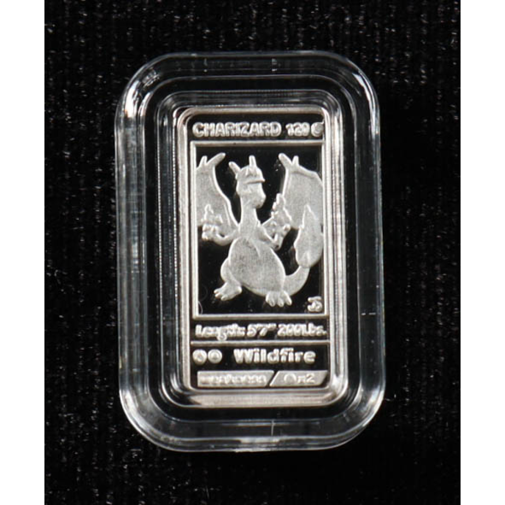 Pokemon Charizard 1 Gram .999 Fine Silver Poke-Gram Bullion Bar at PristineAuction.com