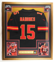 Patrick Mahomes Custom Framed Jersey Display with Stat Plaque & Super Bowl LIV Pin at PristineAuction.com