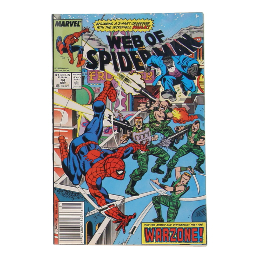 1988 "Web Of Spider-Man" Issue #44 Marvel Comic Book at PristineAuction.com