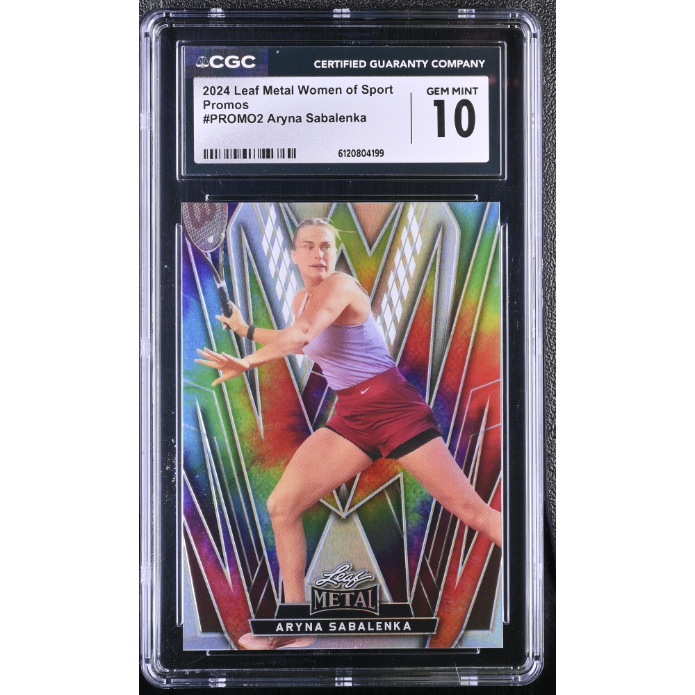 Aryna Sabalenka 2024 Leaf Metal Women Of Sport Promos #PROMO2 (CGC 10) at PristineAuction.com