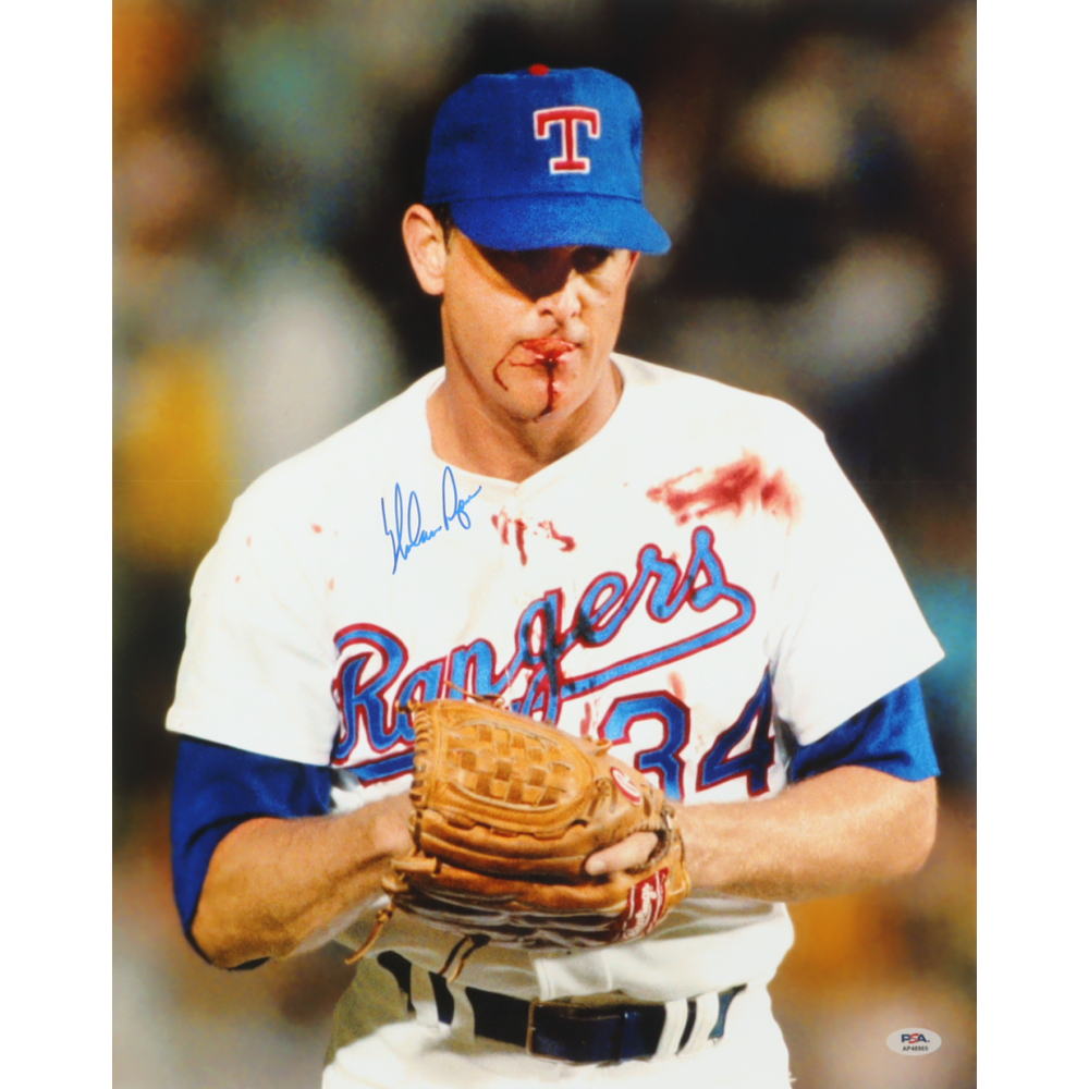 Nolan Ryan Signed Rangers 16x20 Photo (PSA) at PristineAuction.com