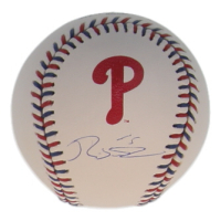 Ranger Suarez Signed Phillies Logo Baseball (JSA) at PristineAuction.com