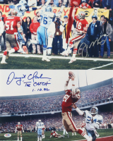 Joe Montana & Dwight Clark Signed 49ers 16x20 Photo Inscribed "The Catch 1.10.82" (PSA) at PristineAuction.com