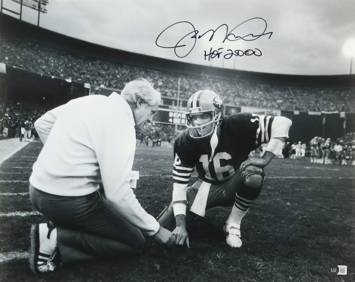 Joe Montana Signed 49ers 16x20 Photo Inscribed "HOF 2000" (Beckett) at PristineAuction.com Joe Montana Signed 49ers 16x20 Photo Inscribed "HOF 2000" (Beckett) at PristineAuction.com