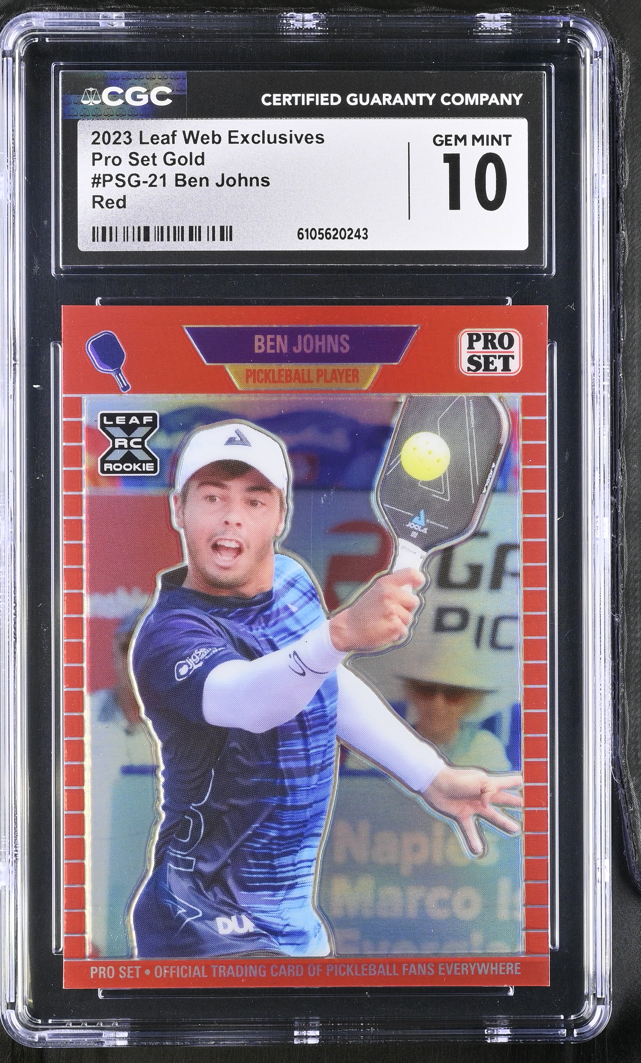 Ben Johns 2023 Leaf Web Exclusives Pro Set Gold Red #PSG-21 #51/89 RC (CGC 10) at PristineAuction.com Ben Johns 2023 Leaf Web Exclusives Pro Set Gold Red #PSG-21 #51/89 RC (CGC 10) at PristineAuction.com