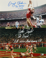 Dwight Clark & John Taylor Signed 49ers 16x20 Photo with Extensive Inscription (Beckett) at PristineAuction.com