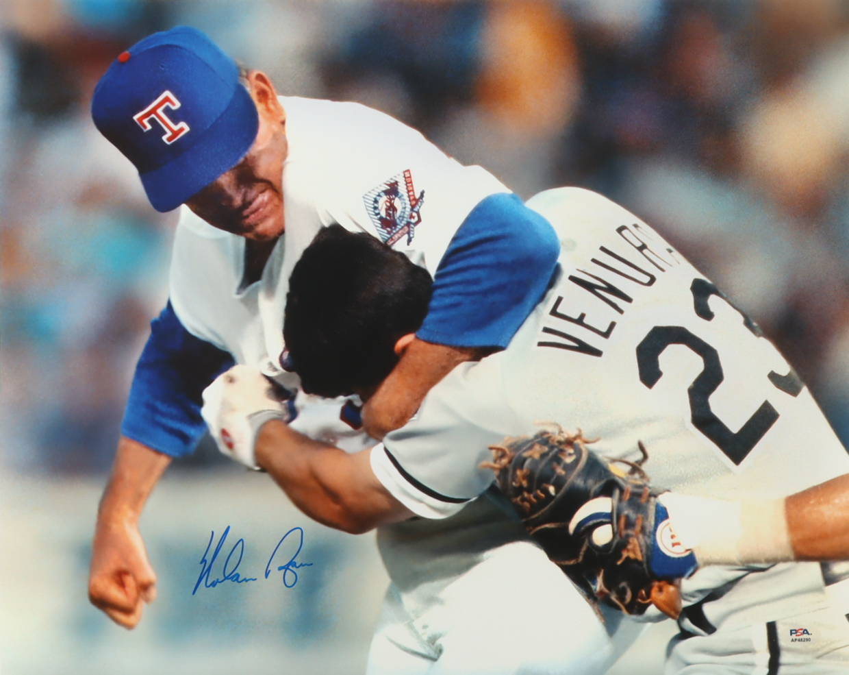Nolan Ryan Signed Rangers 16x20 Photo (PSA) at PristineAuction.com Nolan Ryan Signed Rangers 16x20 Photo (PSA) at PristineAuction.com
