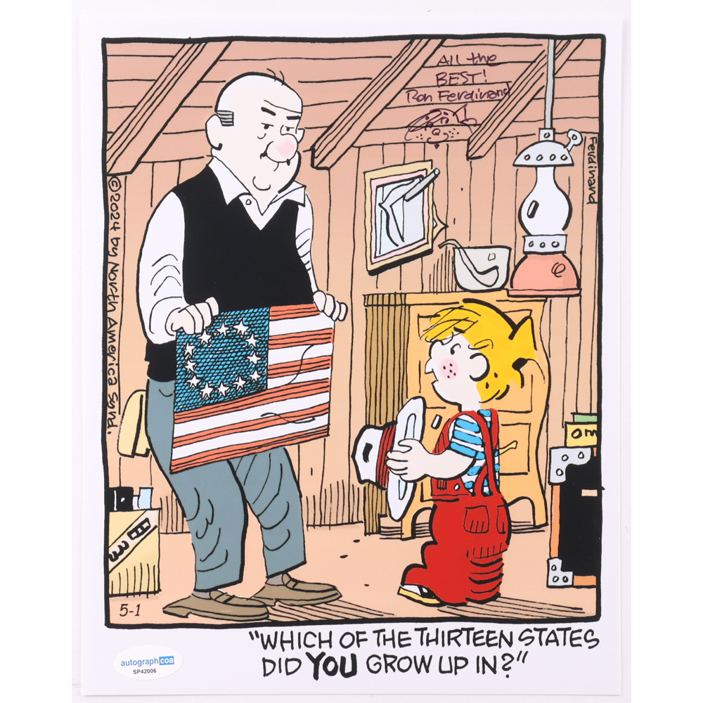 Ron Ferdinand Signed "Dennis the Menace" 8x10 Photo Inscribed "All The Best!" with Hand-Drawn Sketch (ACOA) at PristineAuction.com